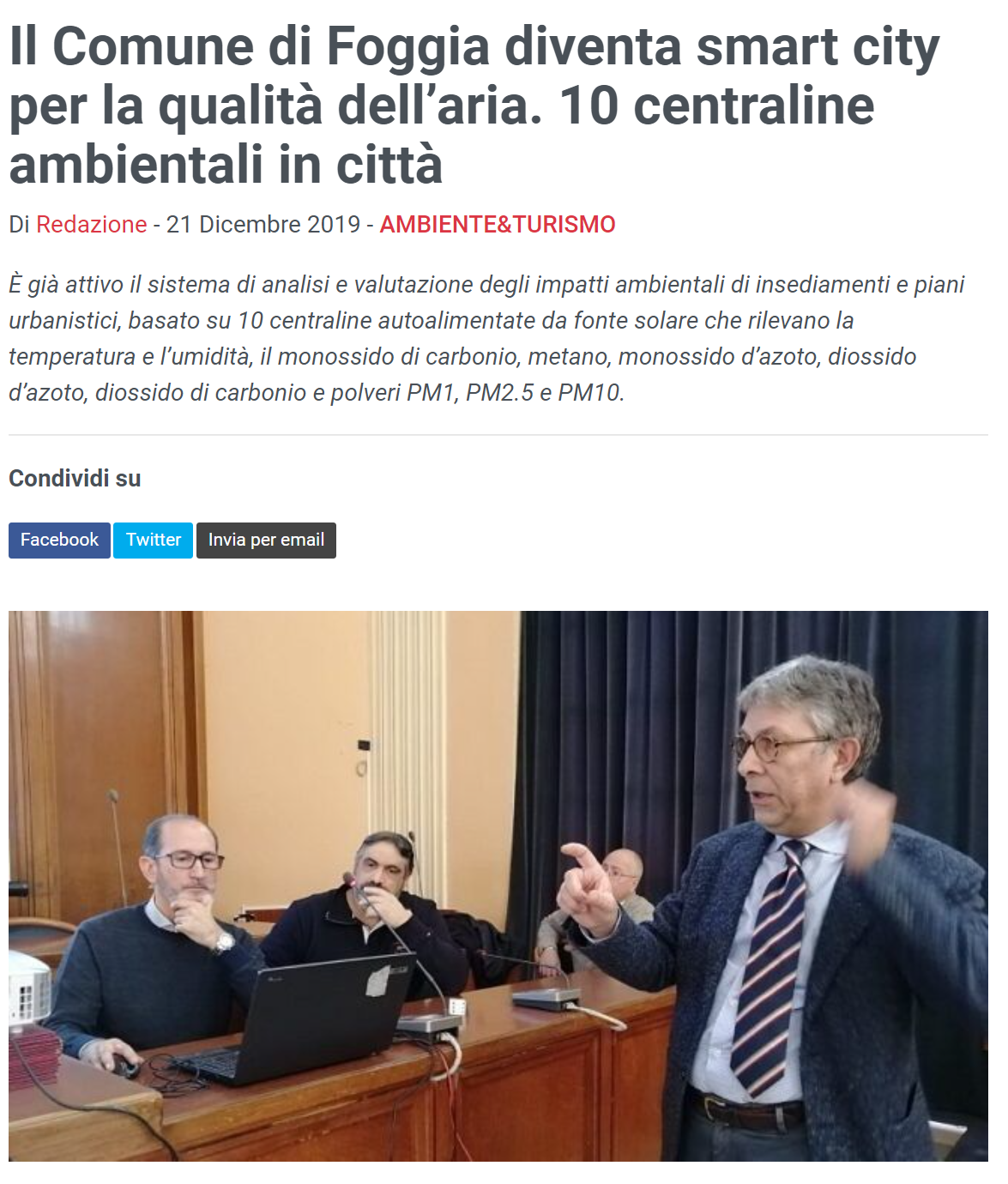 L’articolo originale: Foggia diventa Smart City