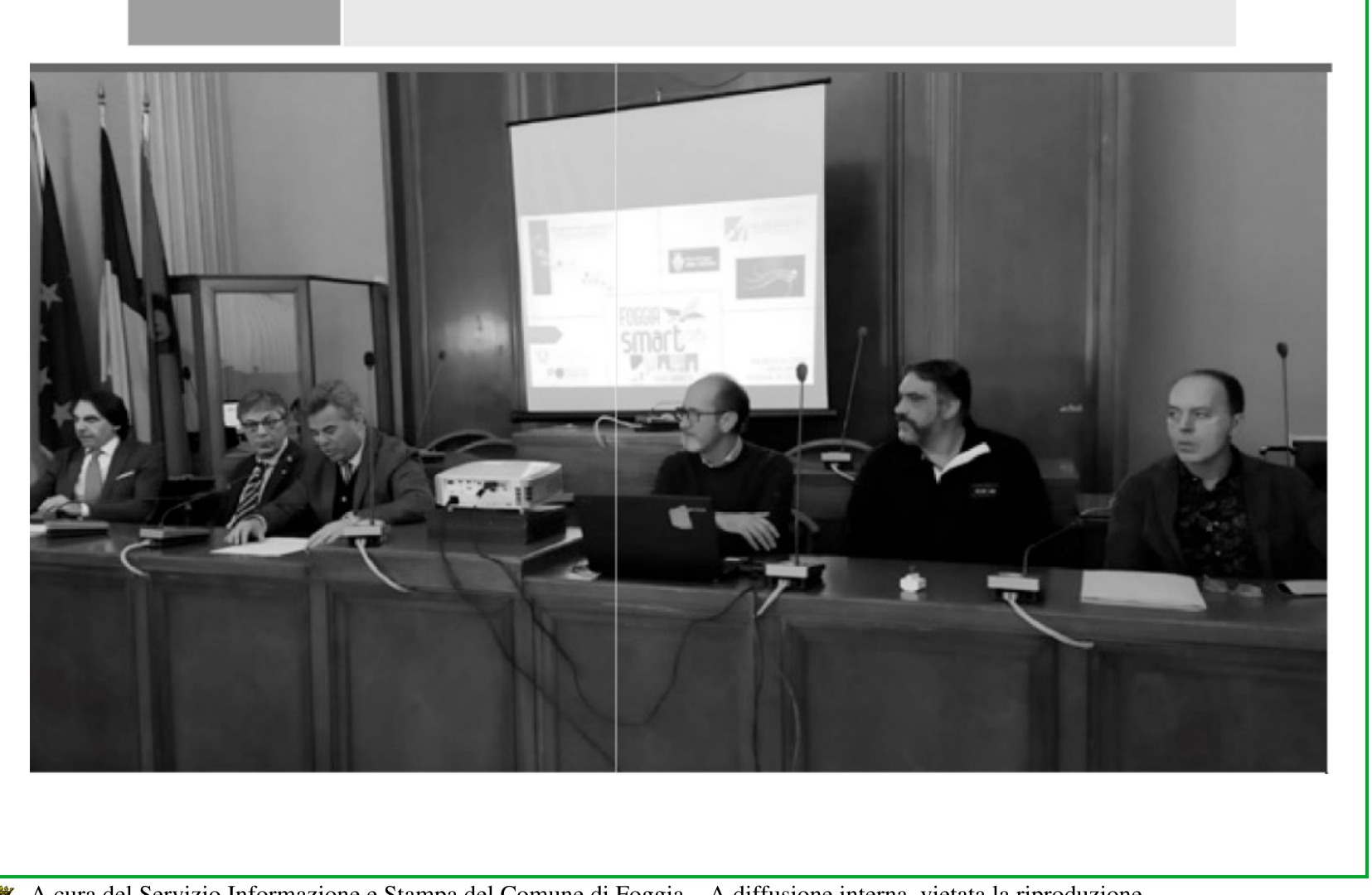 La conferenza nella sala consiliare